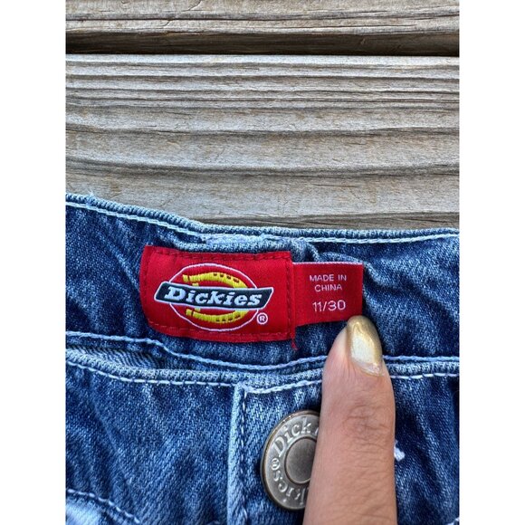 DICKIES Stars & Stripes Print 5-Pocket‎ Shorts Frayed Hem y2k Look Sz 30 g1 - Picture 6 of 6